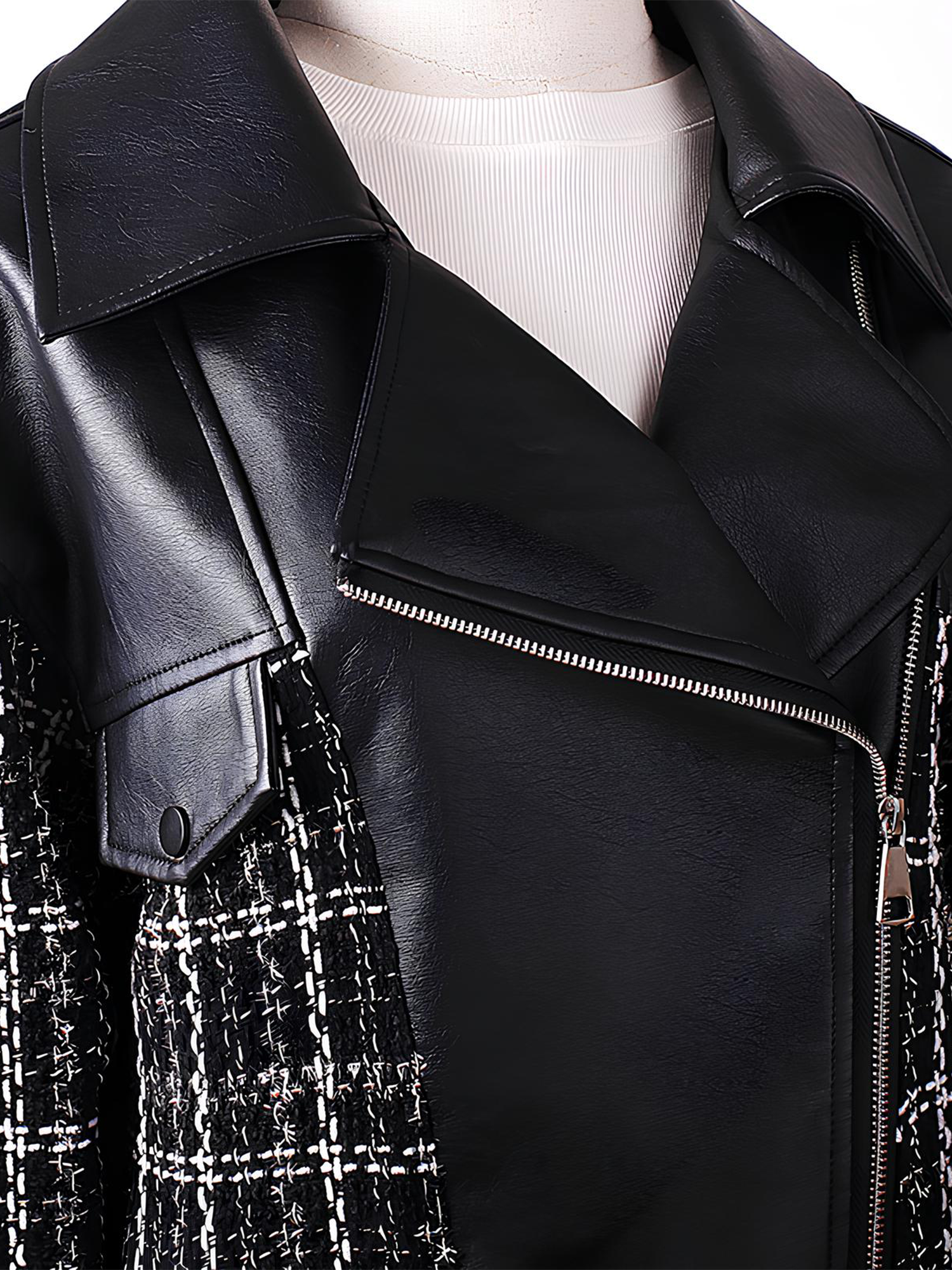 Valkyrie Leather Plaid Jacket